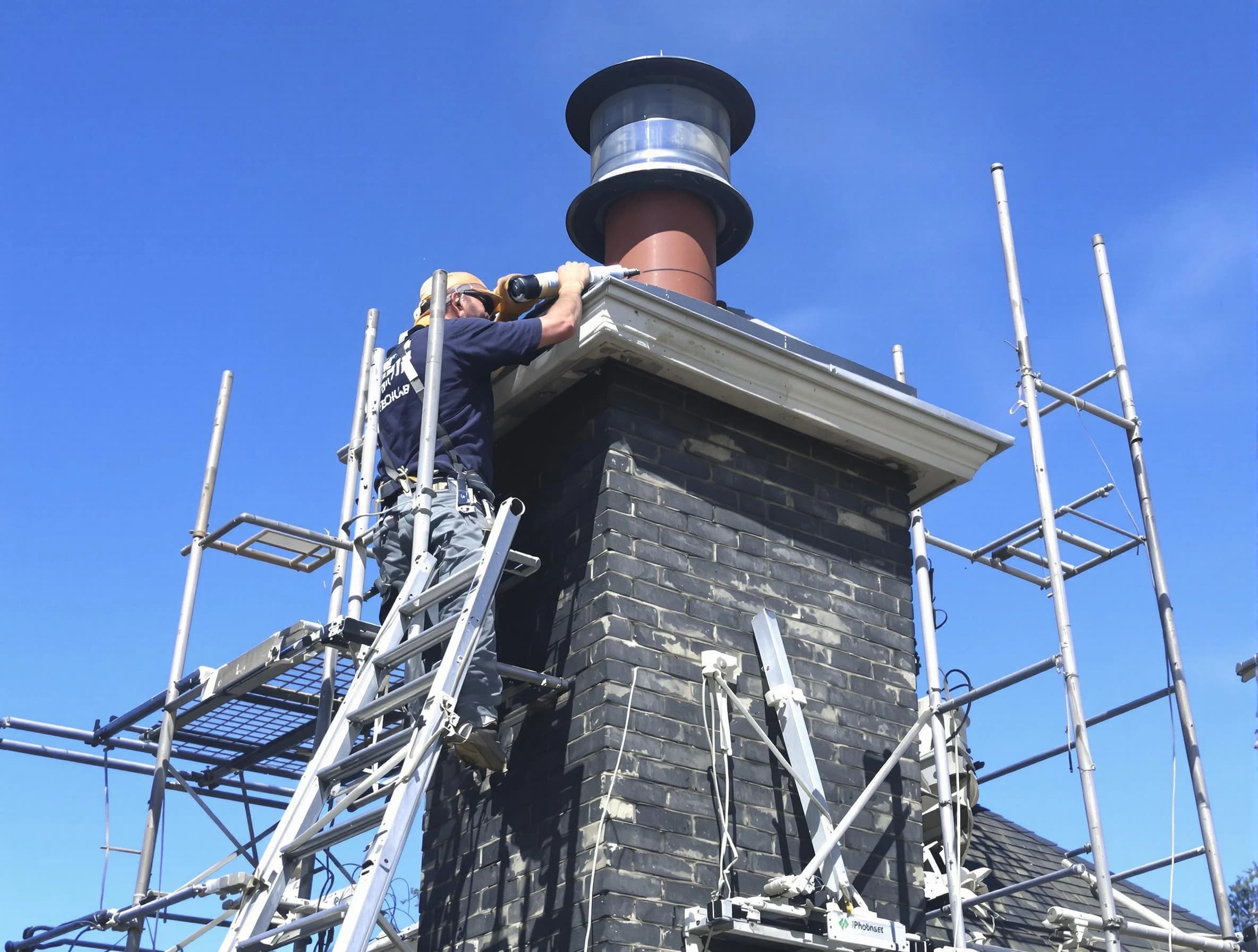 Sturdy chimney crown finished by North Decatur Chimney Sweep in North Decatur, GA
