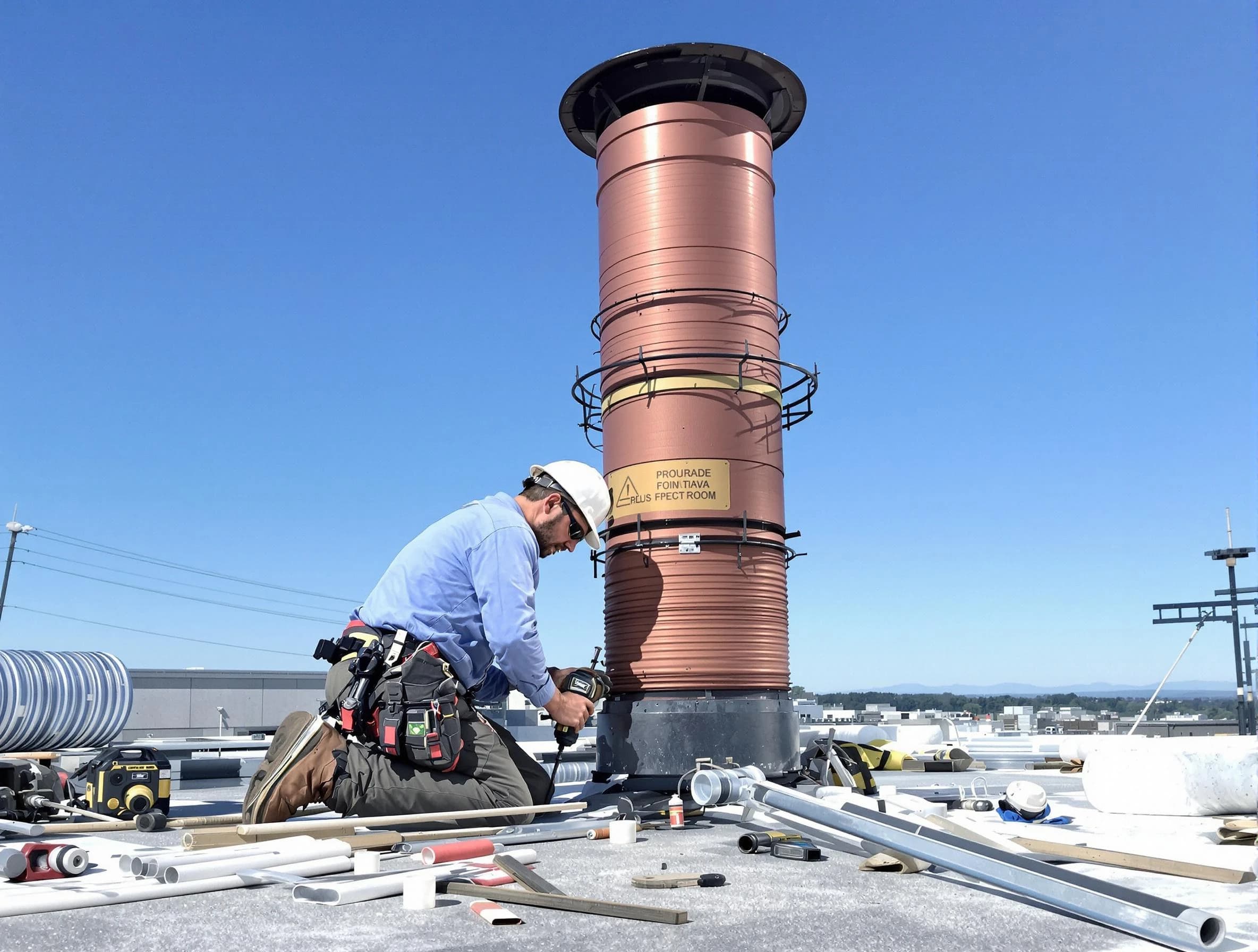 Installed chimney liner by North Decatur Chimney Sweep in North Decatur, GA