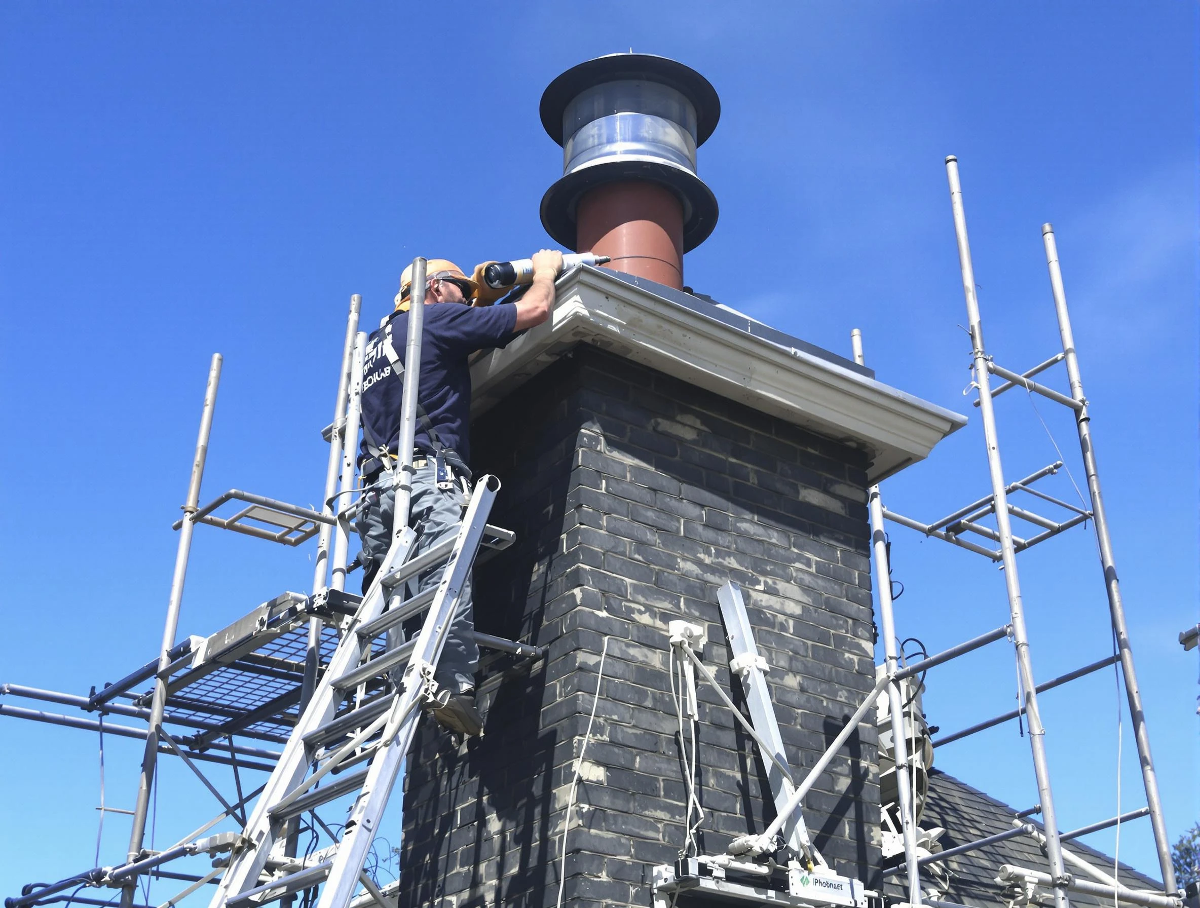 Sturdy chimney crown finished by North Decatur Chimney Sweep in North Decatur, GA