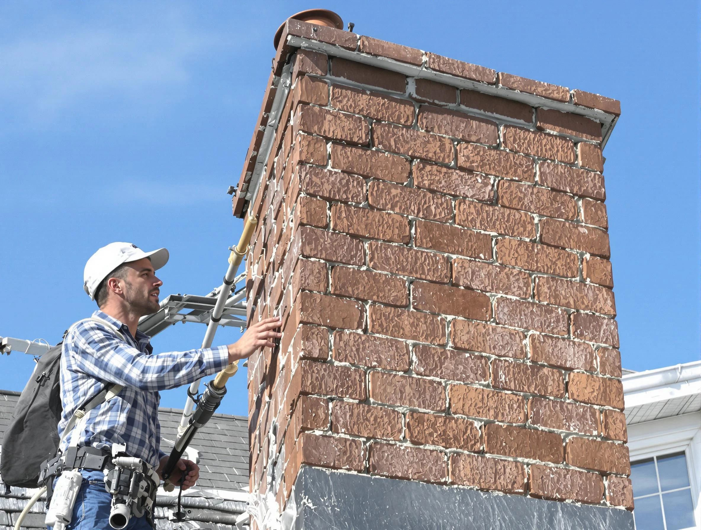 Brickwork for a chimney rebuild by North Decatur Chimney Sweep in North Decatur, GA