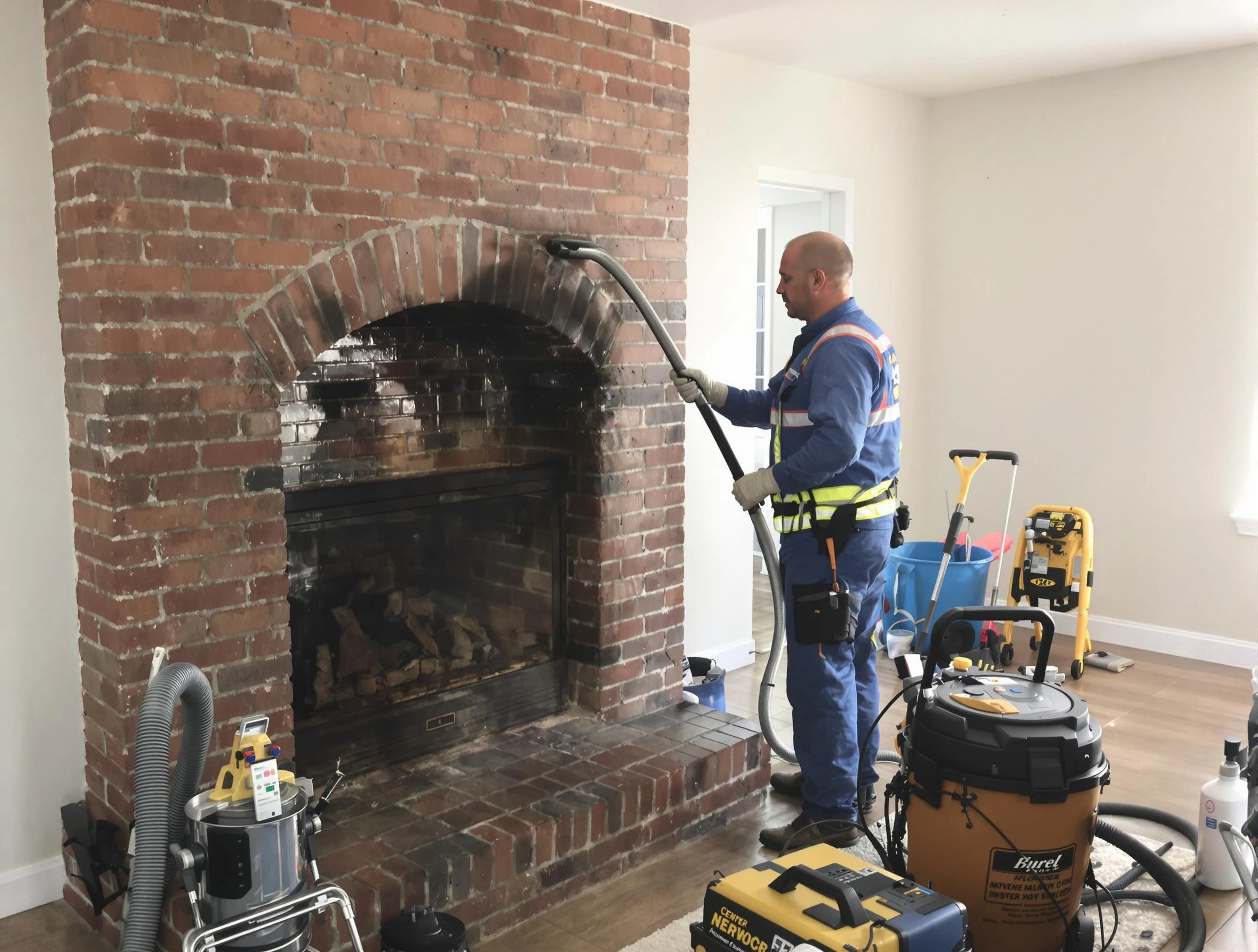 North Decatur Chimney Sweep expert performing detailed chimney sweep in North Decatur, GA